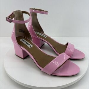 Steve Madden Women's Size‎ 7.5M IRenee Pink Patent Faux Leather Heels